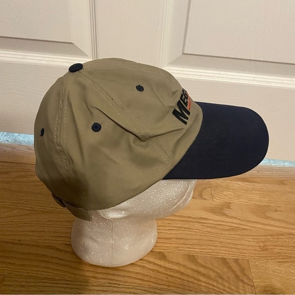 Vintage Megavolt Strapback Tan Hat Electrocycles Disney Darkwing Duck Tan Blue - Picture 3 of 10